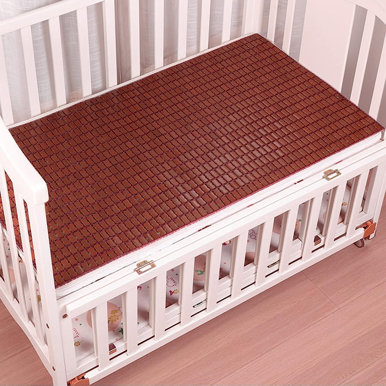KeewEn Tapete plegable de bambú para cama, refrescante para el verano, absorbe el sudor y es transpirable, cubrecolchón duradero para dormitorio