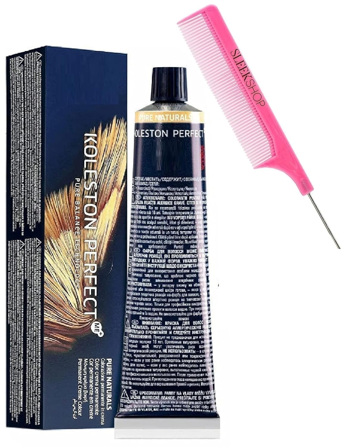 Comb + KOLESTON PERFECT ME+ – Coloración permanente en crema, tinte para el cabello, color crema para el cabello, color 092823 (con peine de acero