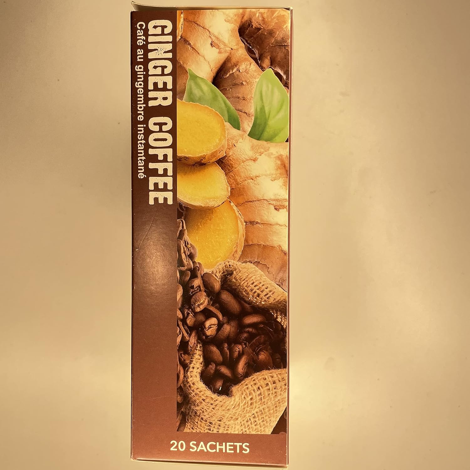 Café instantáneo de jengibre hecho con jengibre real, miel y azúcar de caña pura
