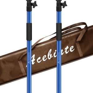 2PK poste de soporte, sistema de soporte telescópico de acero ajustable rápido de tercera mano, varilla de soporte, soporta hasta 154 libras, 2PK poste de soporte, sistema de soporte telescópico de acero ajustable rápido de tercera mano, varilla de soporte, soporta hasta 154 libras,