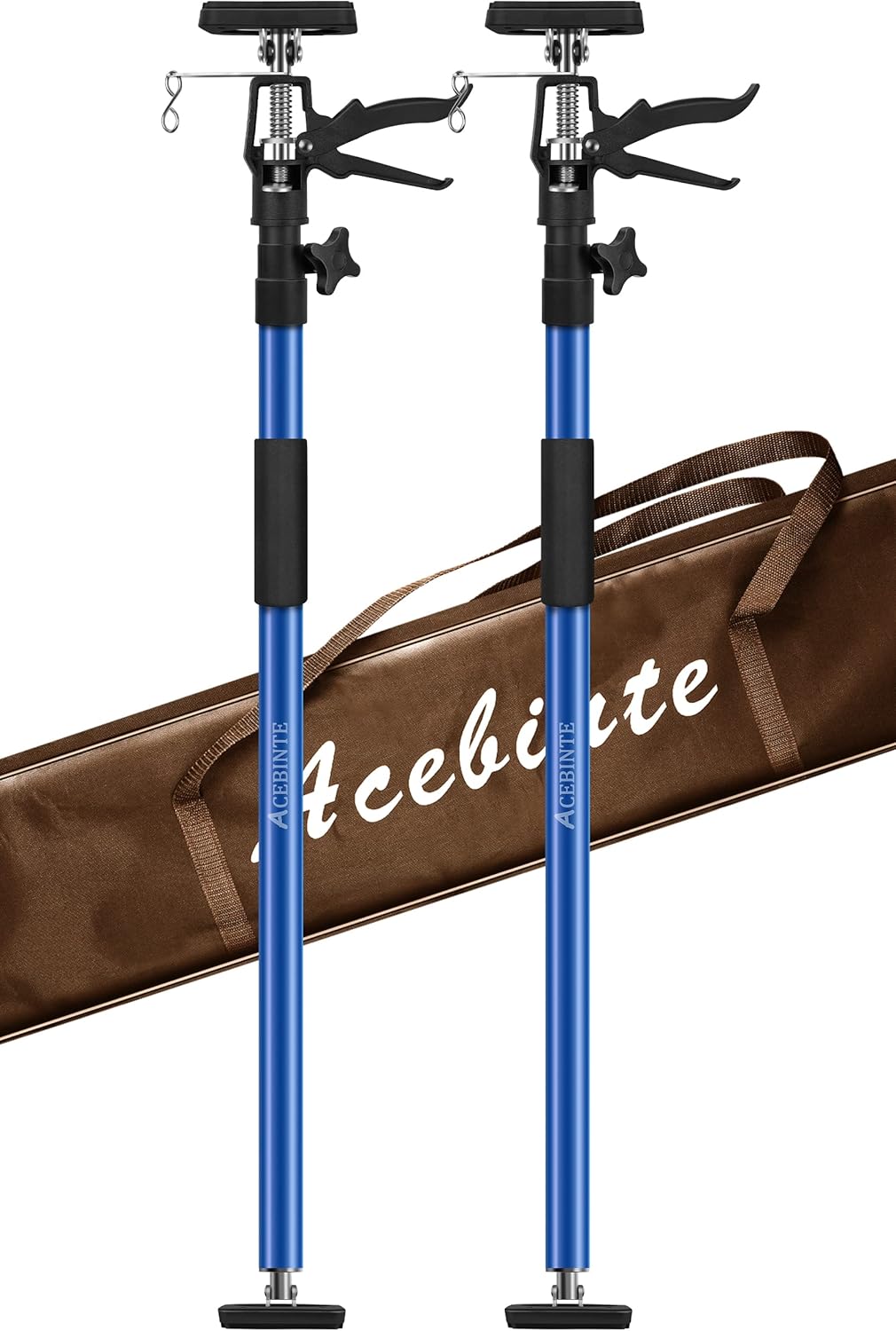 2PK poste de soporte, sistema de soporte telescópico de acero ajustable rápido de tercera mano, varilla de soporte, soporta hasta 154 libras,