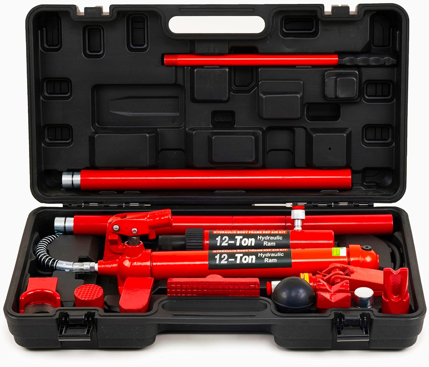REDLOONG 10 Ton Porta Power Hydraulic Jack, Upgraded Hydraulic Combined Multifunctional Jack for car Repairs,Auto Body Frame Repair Kit (12 Ton)