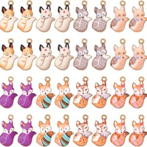 Abalorio esmaltado con diseño de animales, diseño de flores, cabeza de ganado, gato, mariposa, zorro, tortuga, colgantes, colgantes, colgantes, Abalorio esmaltado con diseño de animales, diseño de flores, cabeza de ganado, gato, mariposa, zorro, tortuga, colgantes, colgantes, colgantes,