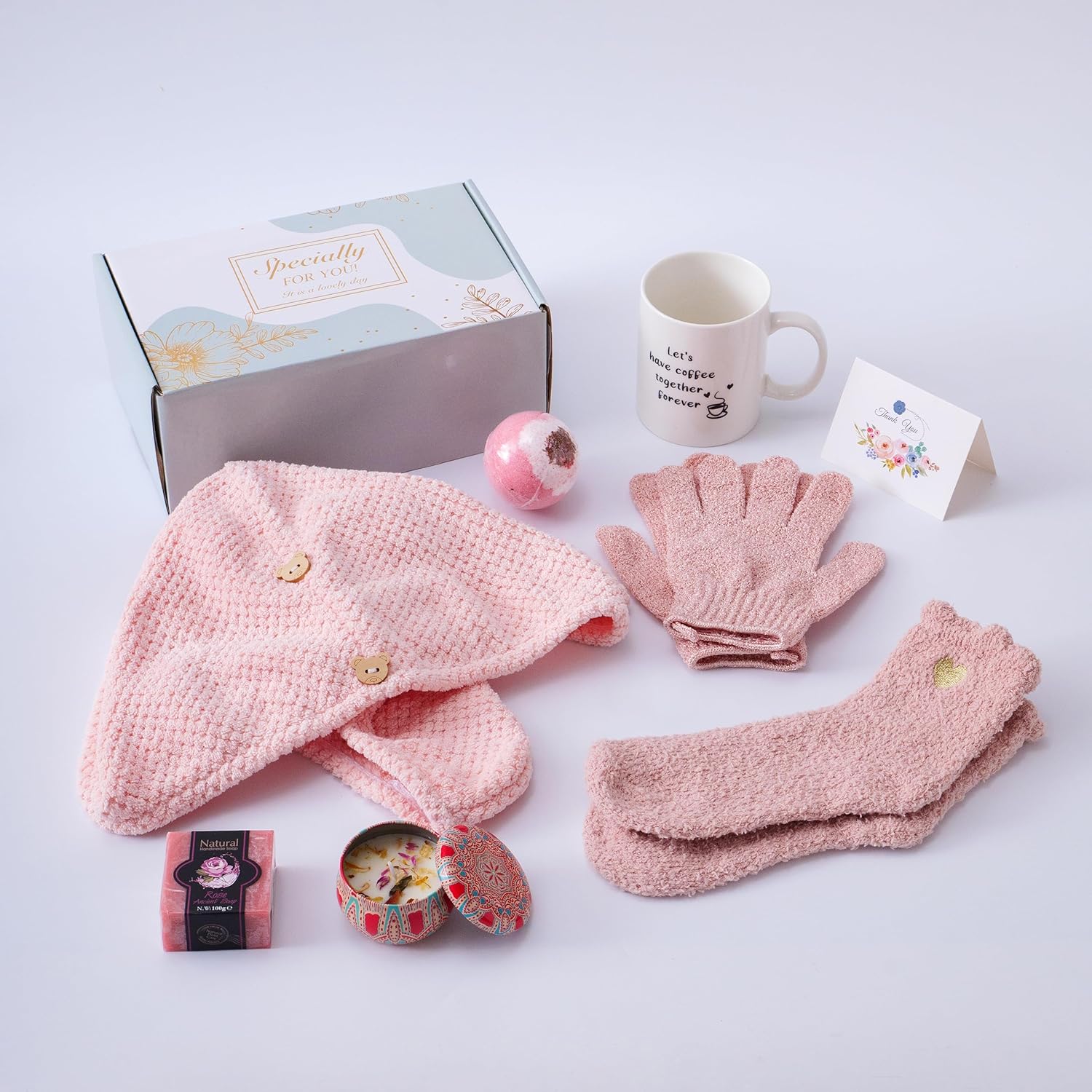 Regalo de cumpleaños para mujeres, cesta de regalo de spa, caja sorpresa rosa para esposa, novia, mamá, mejor amiga que lo tiene todo, aniversario,