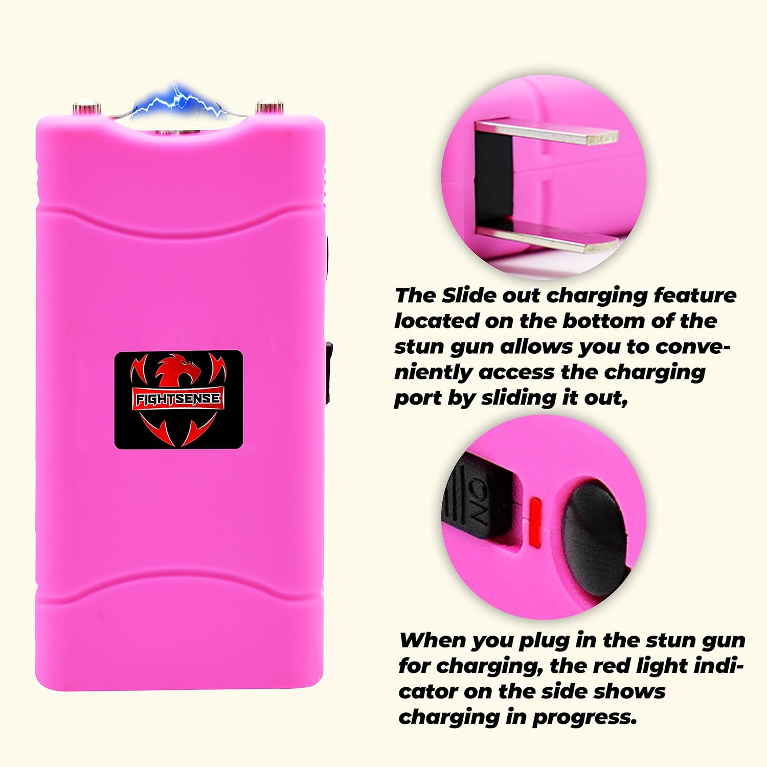 FIGHTSENSE Mini pistola aturdidora para mujeres de autodefensa