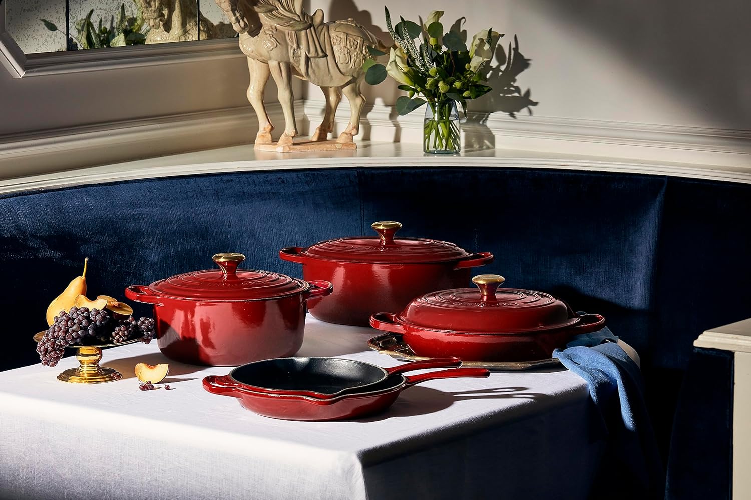 Le Creuset Horno holandés redondo Signature de hierro fundido esmaltado, 5.5 cuartos de galón., Rhone