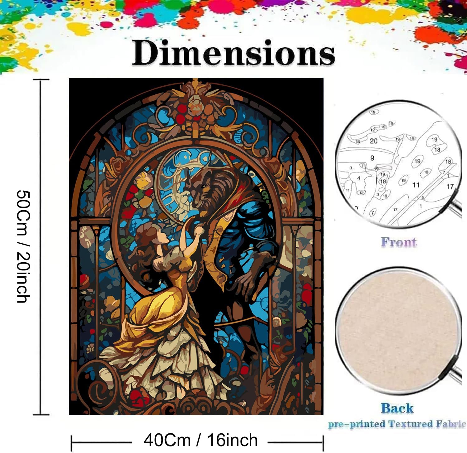 GemZono Kit de pintura por números para adultos y niños, pintura personalizada por números, pintura de cartón, arte de bricolaje por números,