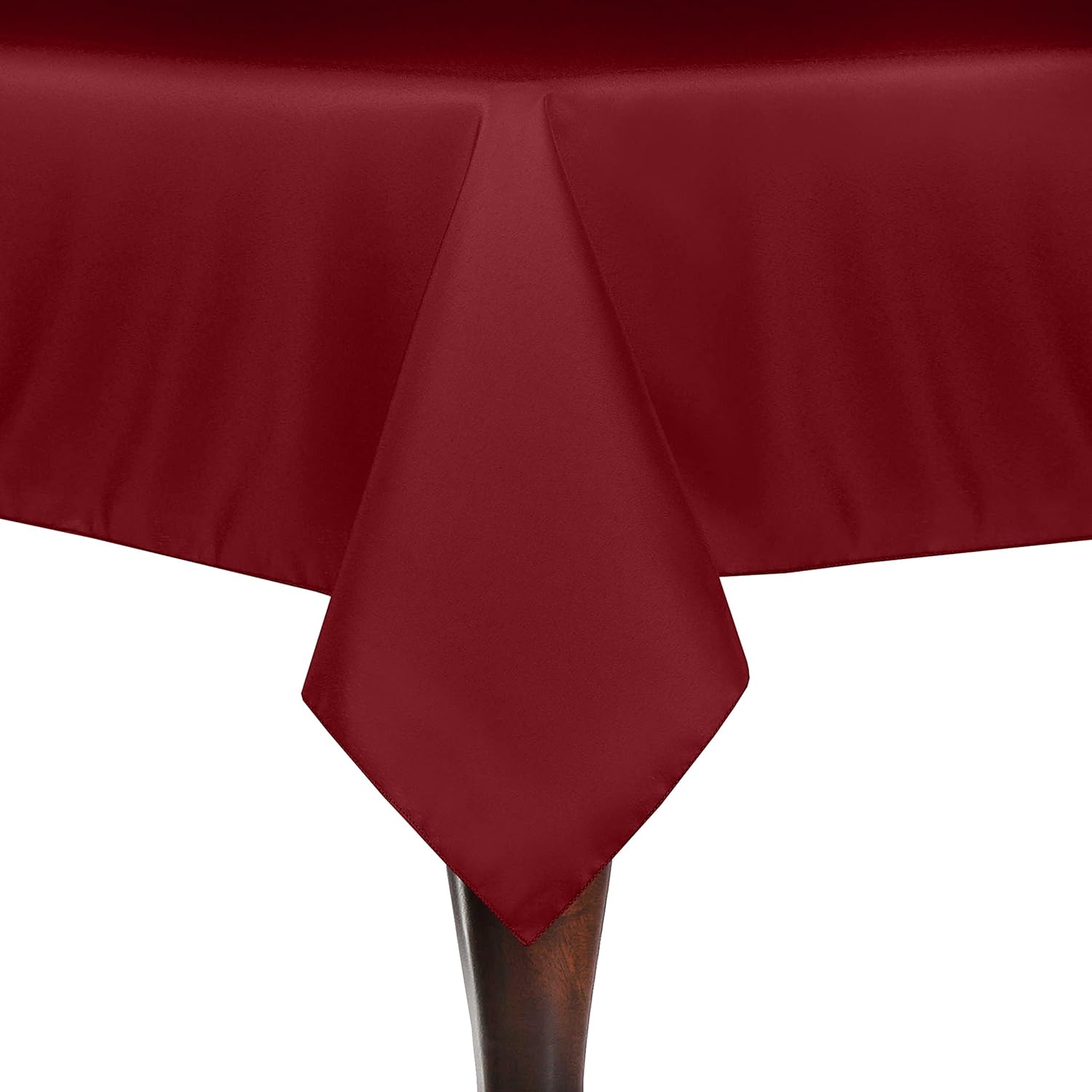 ULTIMATE TEXTILE Mantel cuadrado de lino de poliéster de 60 x 60 pulgadas, color rojo festivo