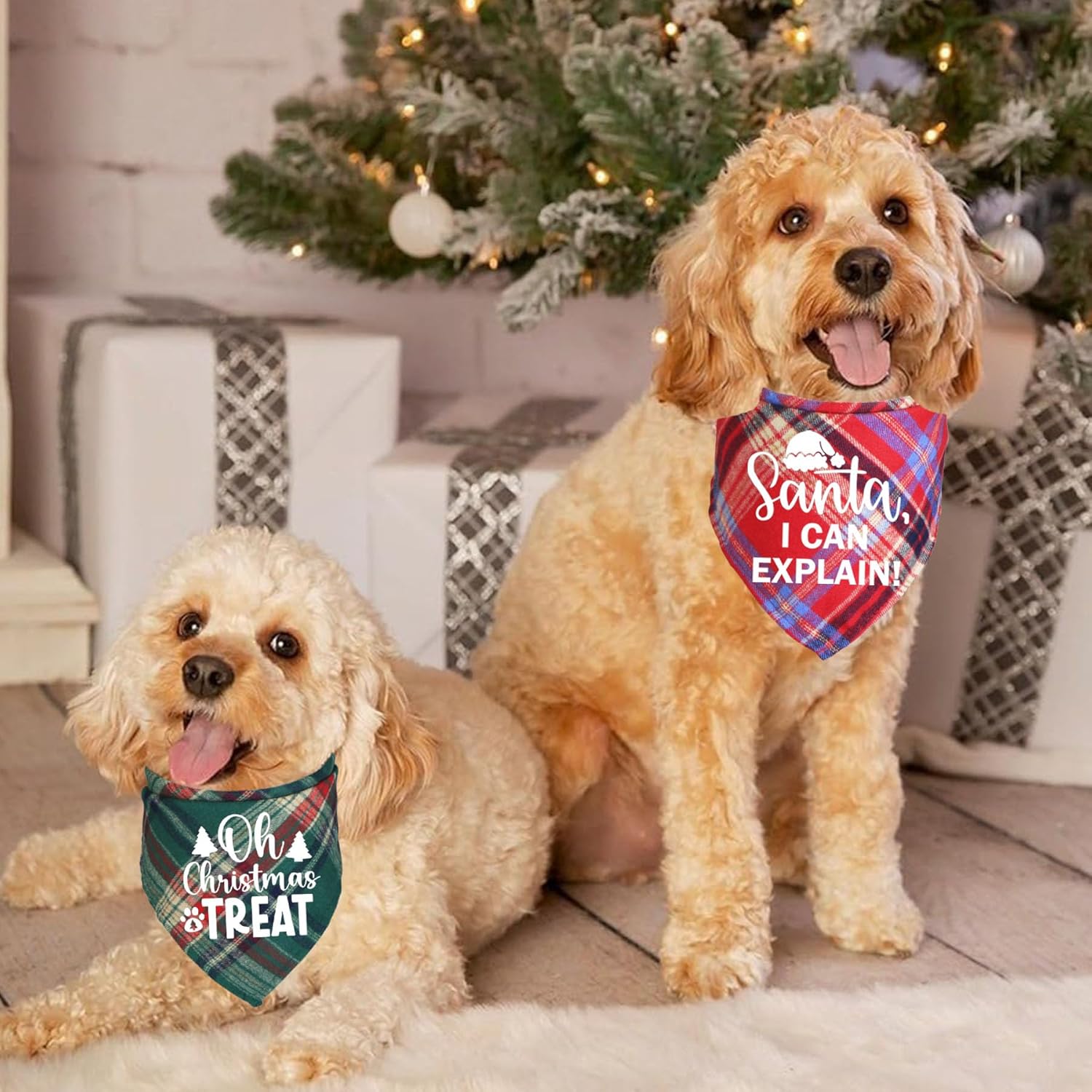 Bandanas para perros de Halloween, Día de Acción de Gracias, Navidad, paquete de 4 bandanas de varios tamaños para perros pequeños, medianos y