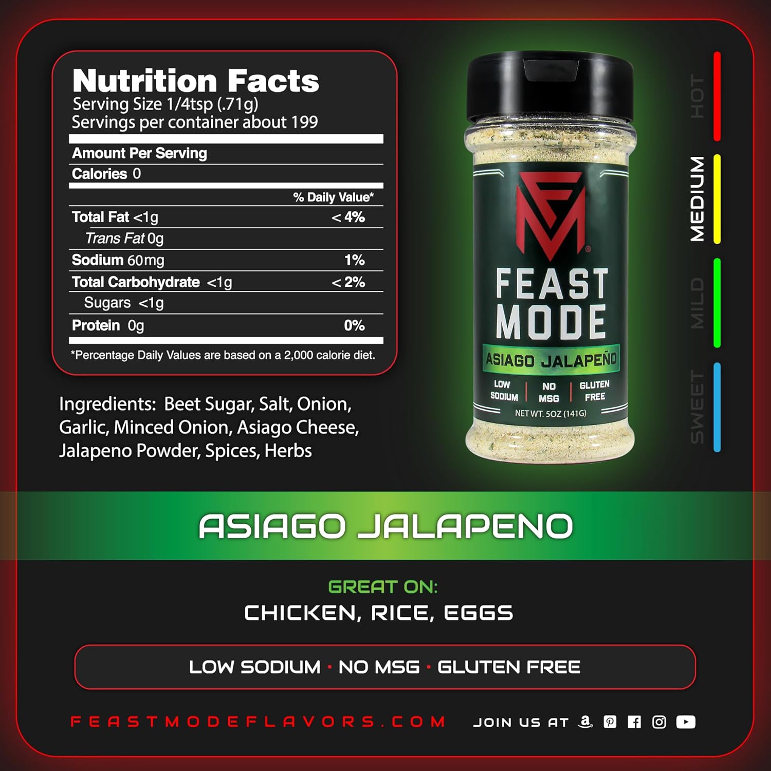 Feast Mode Flavors  Paquete Gainz  5 unidades  Condimentos de 5 onzas  BBQ hawaiano  Vegetal de jardín  Hierba de mantequilla  Rancho de granja
