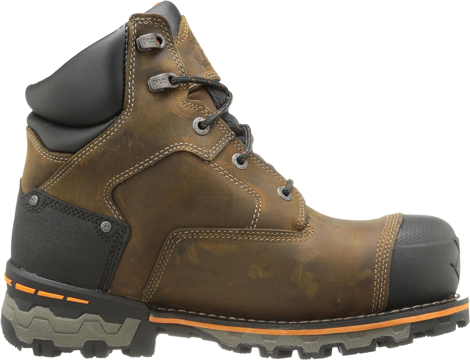 Timberland PRO Botas de trabajo industriales Boondock de punta suave para hombre de 6 pulgadas, Marrón, 7