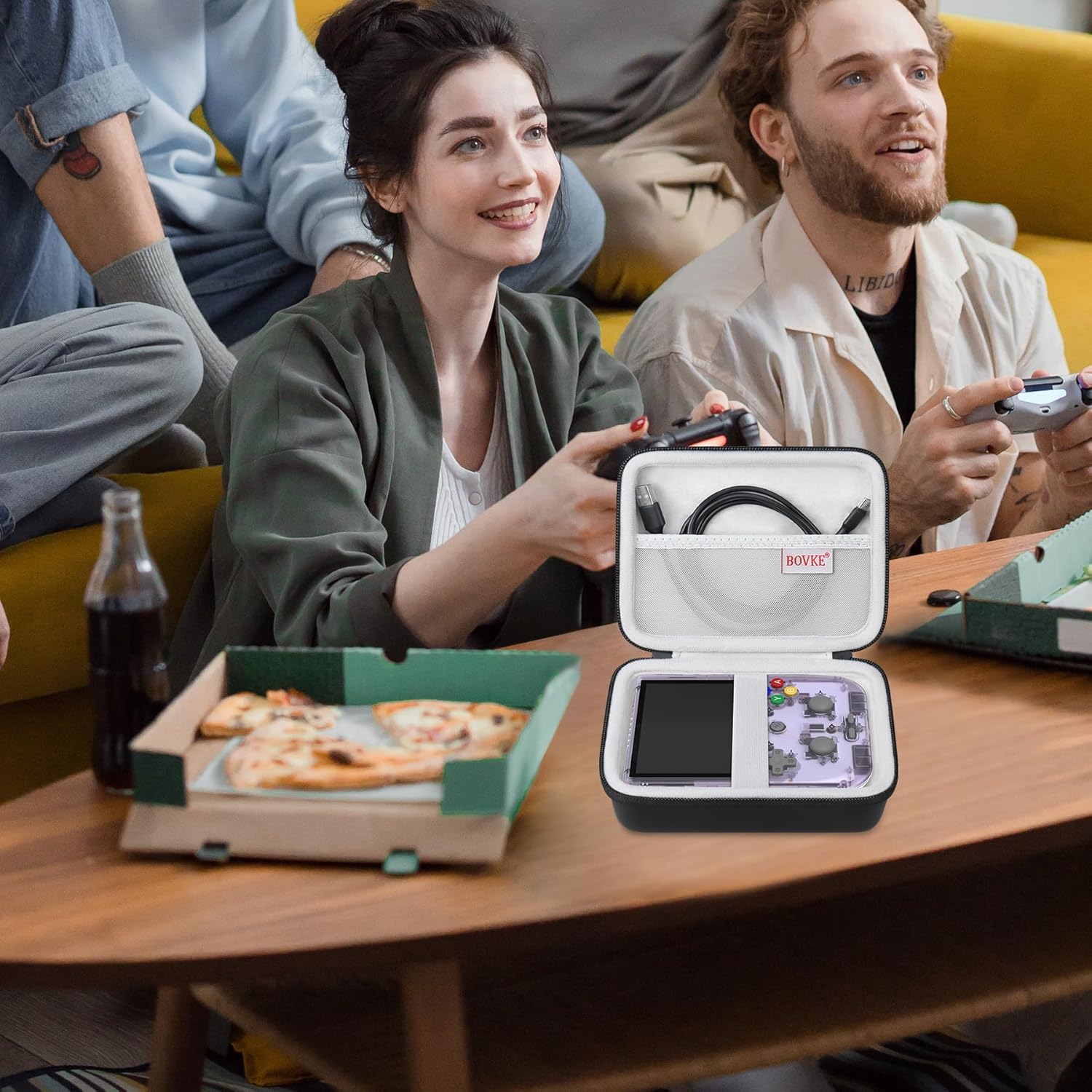 BOVKE Anbernic RG405V – Funda de transporte para consola de juegos de mano retro, versión vertical, soporte de juegos de mano retro Android con
