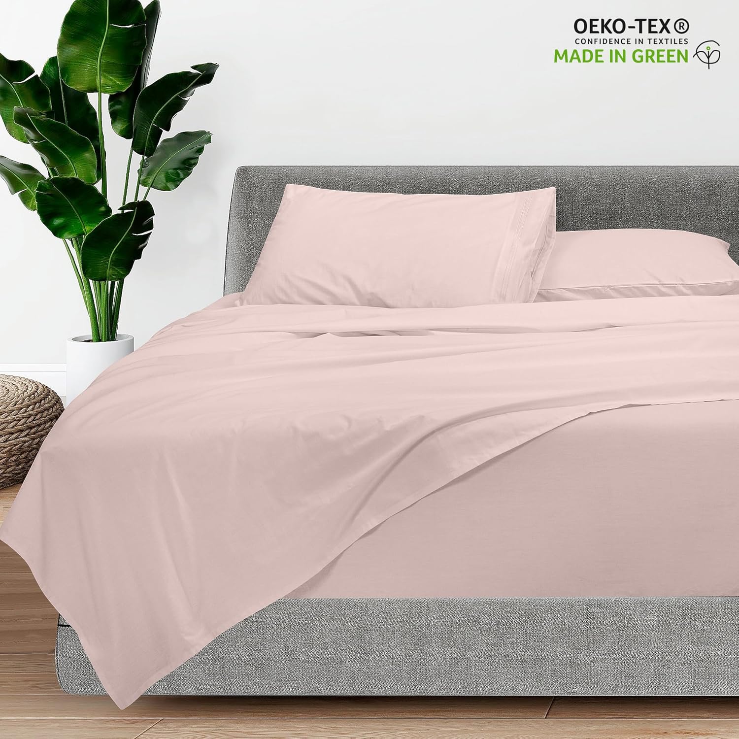 ROYALE LINENS – Sábanas de 3 piezas para cama individual – Juego de sábanas de microfibra cepillada suave de 1800 hilos – 1 sábana bajera, 1 sábana