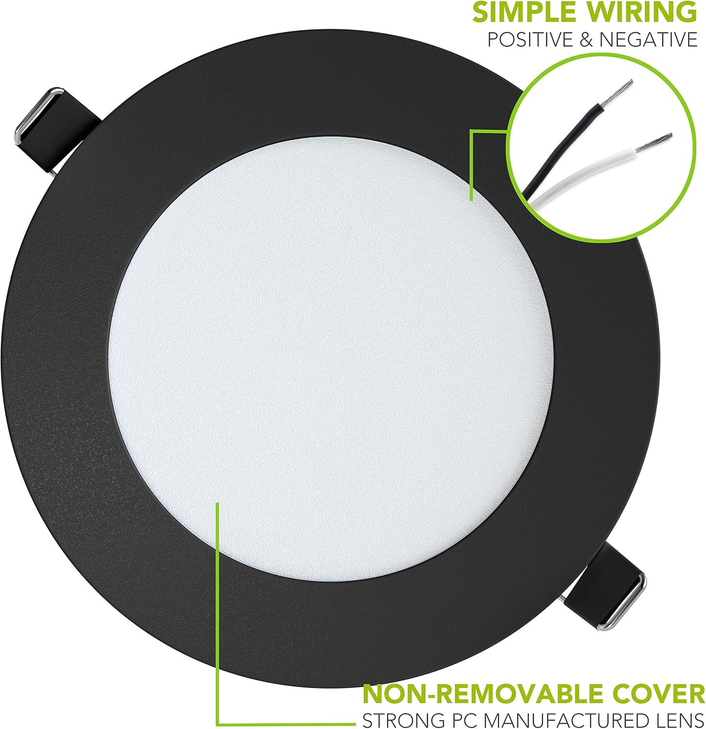 Leisure LED Paquete de 5 luces de techo empotrables para barco RV de 480 lúmenes, luz LED súper delgada, panel de luz DC 12 V 4.75 pulgadas, 6 W,