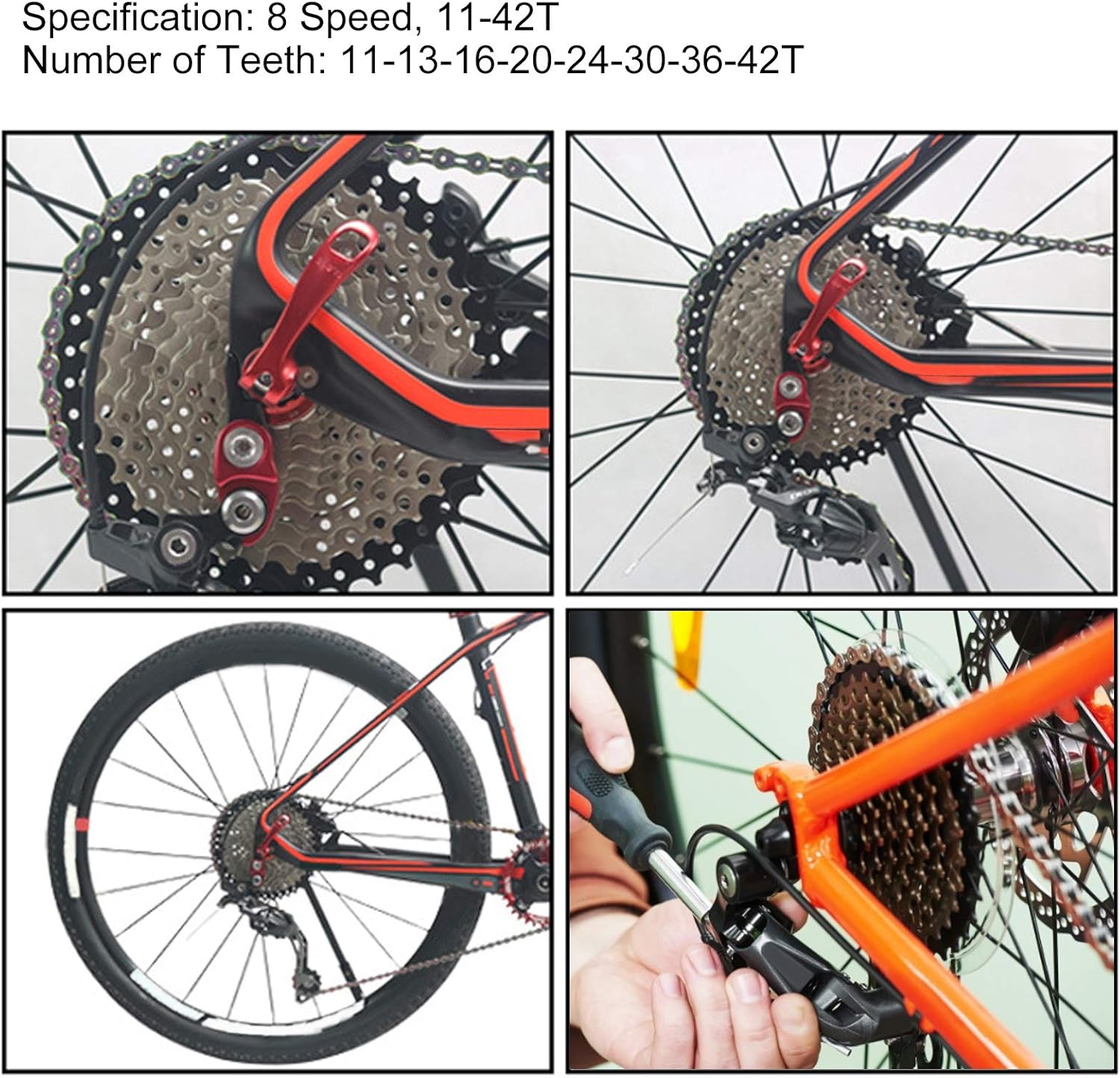 VGEBY Rueda libre de 8 velocidades, piñón de bicicleta 1142T