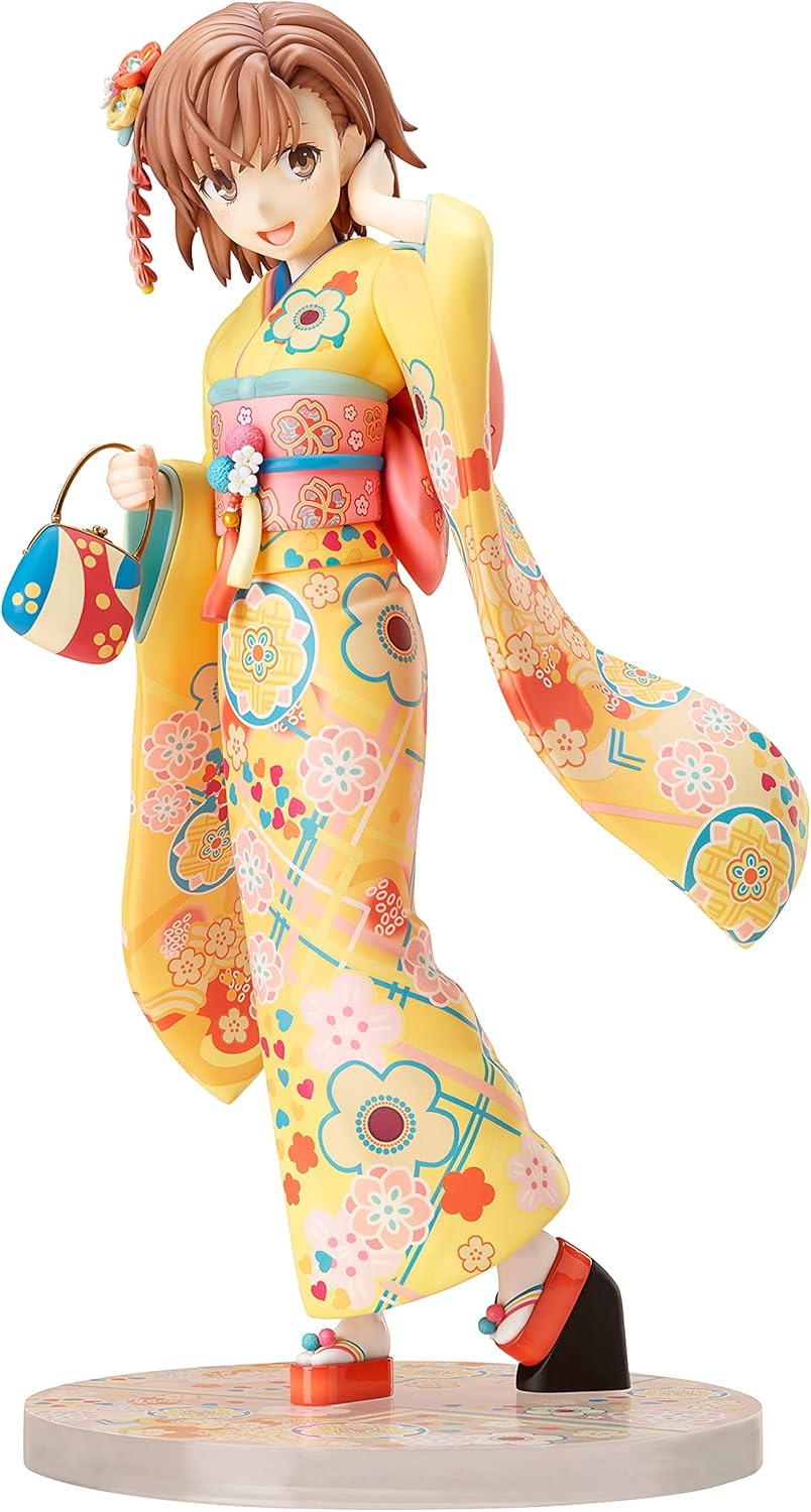 Furyu A Certain Scientific Railgun T Mikoto Mikasa (Furisode Version) Figura de PVC a escala 17, multicolor, 8 pulgadas