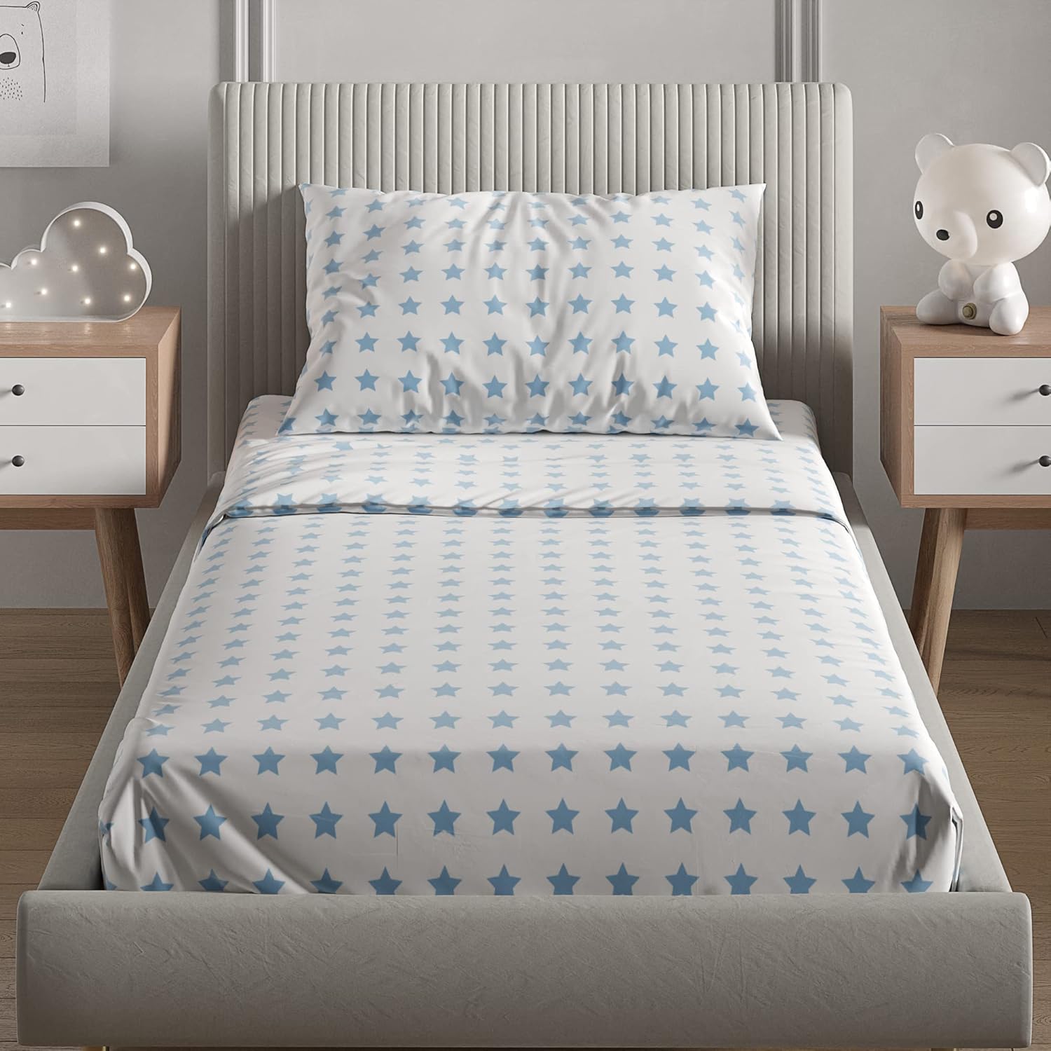 CGK Linens – Juego de sábanas de 4 piezas para niños, niñas, adolescentes, niños pequeños, con bolsillos profundos de fácil ajuste, transpirables,