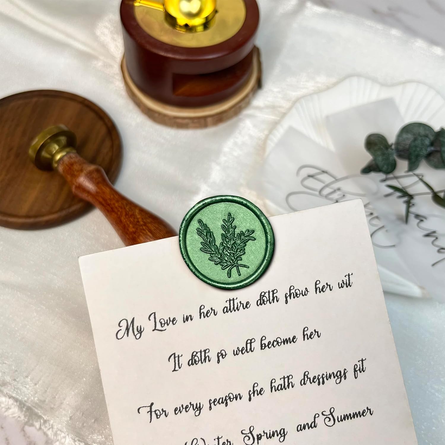25 calcomanías para sellos de cera, hechas a mano, autoadhesivas, para invitaciones de bodas, sobres, envoltura de regalo, Navidad (estilo romero,