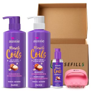 Set de champú y acondicionador nutritivo para el cabello, kit de aceite para el cabello rizado, aceite de nuez de macadamia, paquete de 3 productos Set de champú y acondicionador nutritivo para el cabello, kit de aceite para el cabello rizado, aceite de nuez de macadamia, paquete de 3 productos