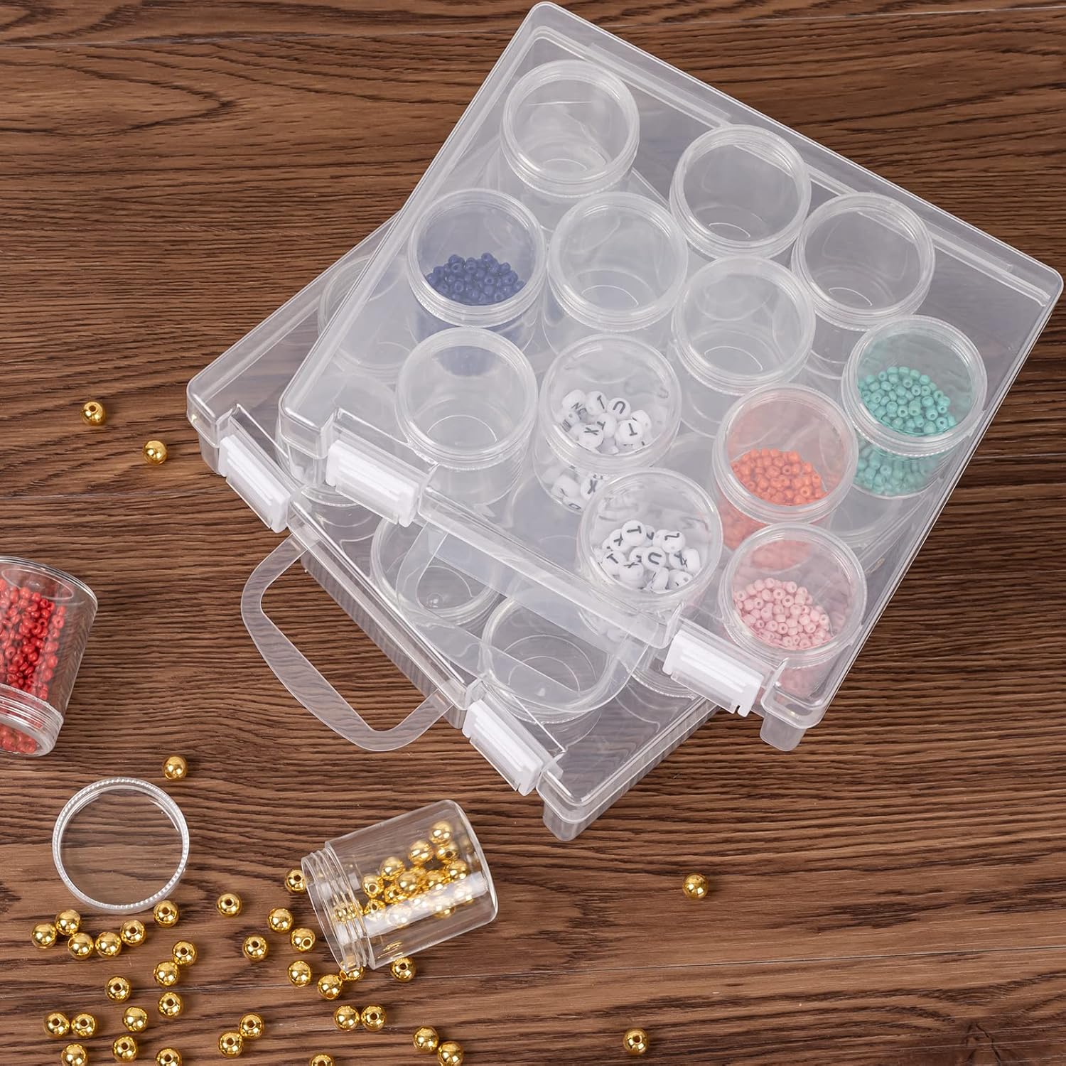 Caja organizadora de cuentas, caja de almacenamiento de arte de pintura de diamante, accesorios de arte de pintura de diamante, contenedores de