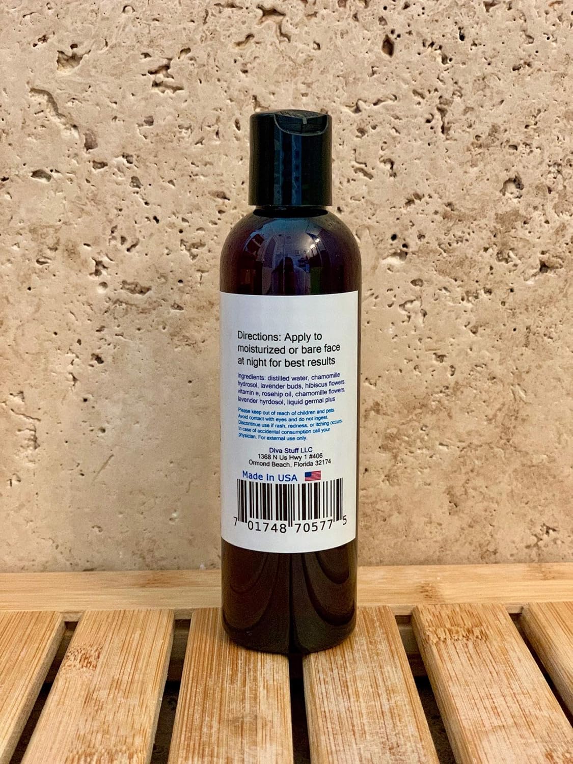 Diva Stuff Hibiscus Lift, prevención natural de la edad, reafirmante y curación del acné tónico nocturno facial, 4 onzas