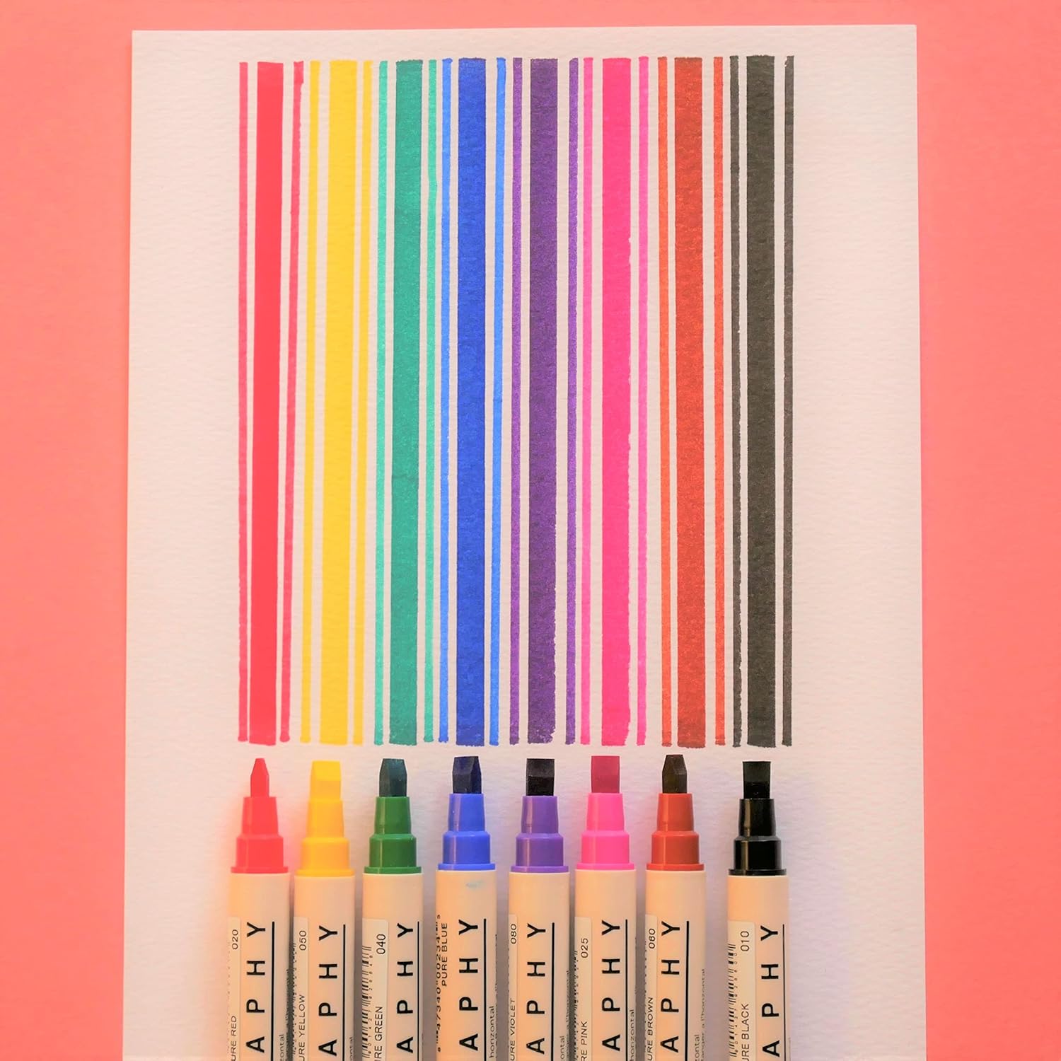 8 rotuladores Zig para caligrafía con sistema de memoria, multicolor