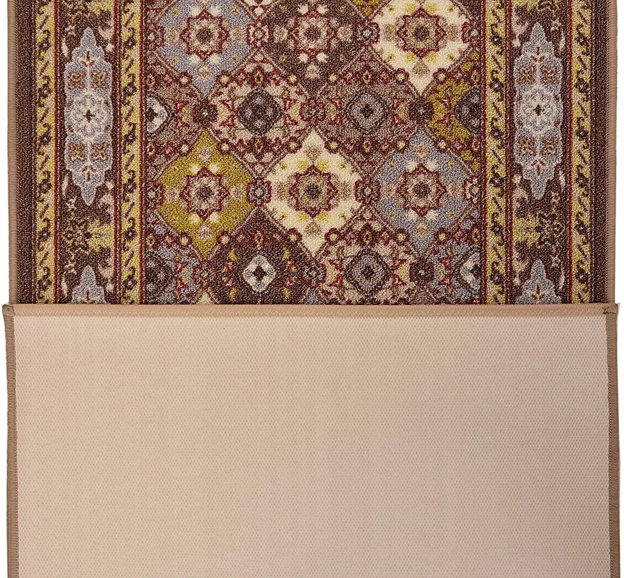 Bakhtiari – Alfombra de pasillo de tamaño personalizado con diseño persa extra larga para pasillos, 26 pulgadas de ancho x elige tu longitud por