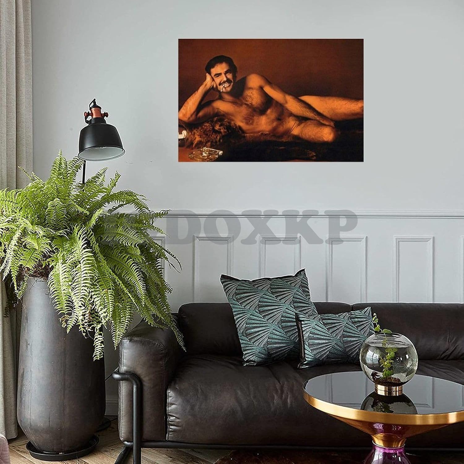 ETOMEY Burt Reynolds – Póster de piel de oso, póster de lienzo para decoración de dormitorio, oficina, habitación, regalo, sin marco, 24 x 16