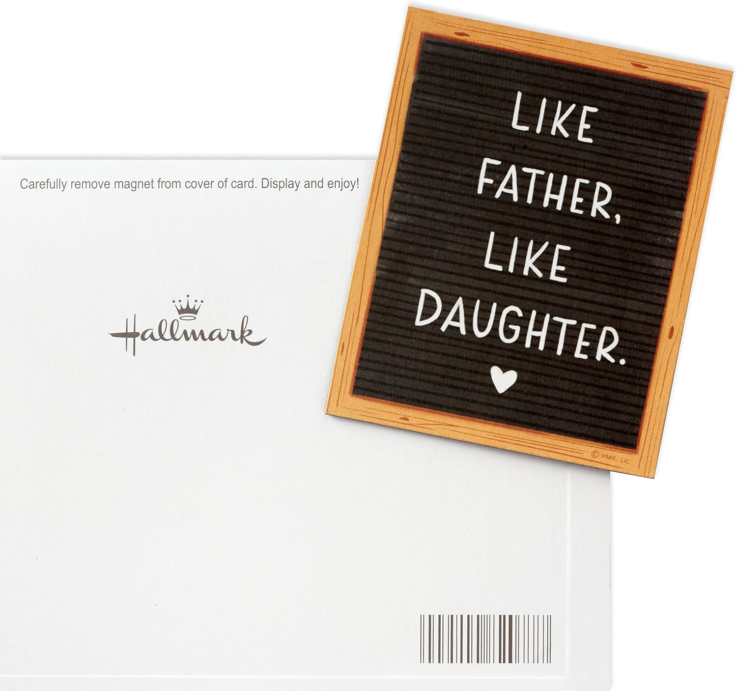 Hallmark Tarjeta del día del padre para papá de hija con imán extraíble (como padre, como hija)