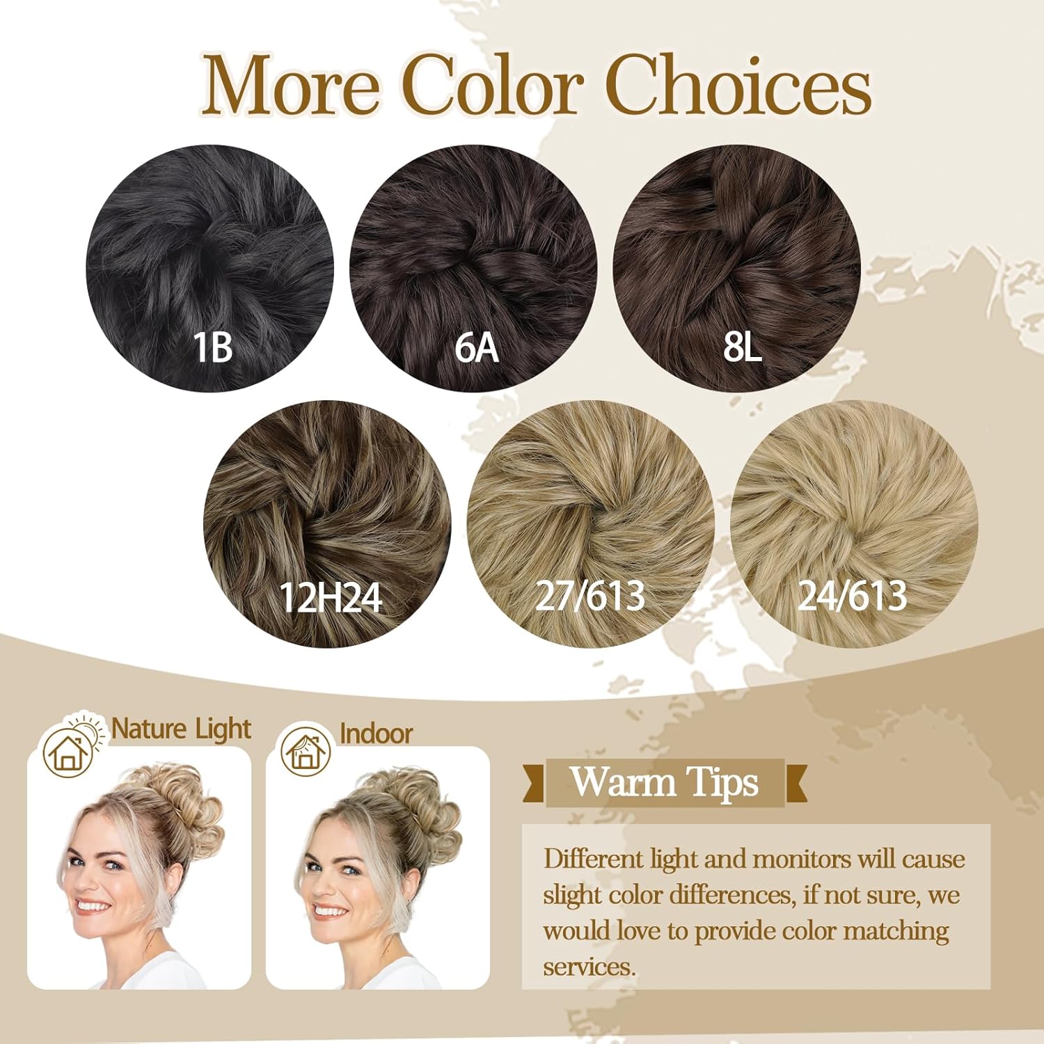 Earfodo Moño desordenado para mujer, moño sintético para mujer, extensiones de cabello de aspecto natural para uso diario, 1 unidad (1.59 oz, 8 L)