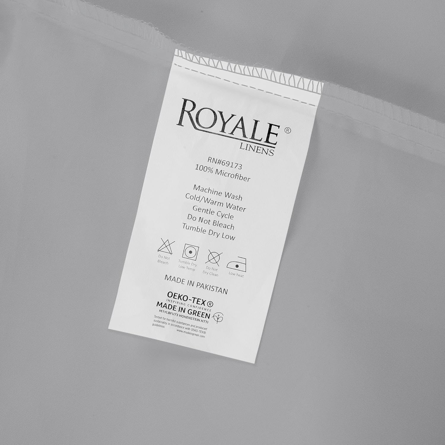 Royale Linens – Sábana bajera tamaño Queen, calidad de hotel cepillada 1800, ultrasuave, resistente a arrugas y decoloración, bolsillo profundo de