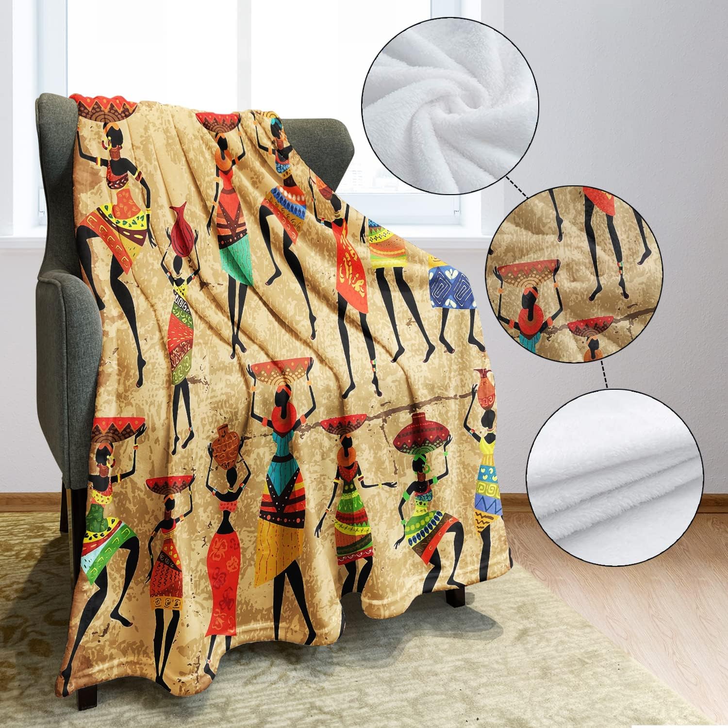 HommomH Manta de 60 x 80 pulgadas, cómoda, cálida, suave, acogedora, aire acondicionado, fácil cuidado, lavable a máquina, historia del arte