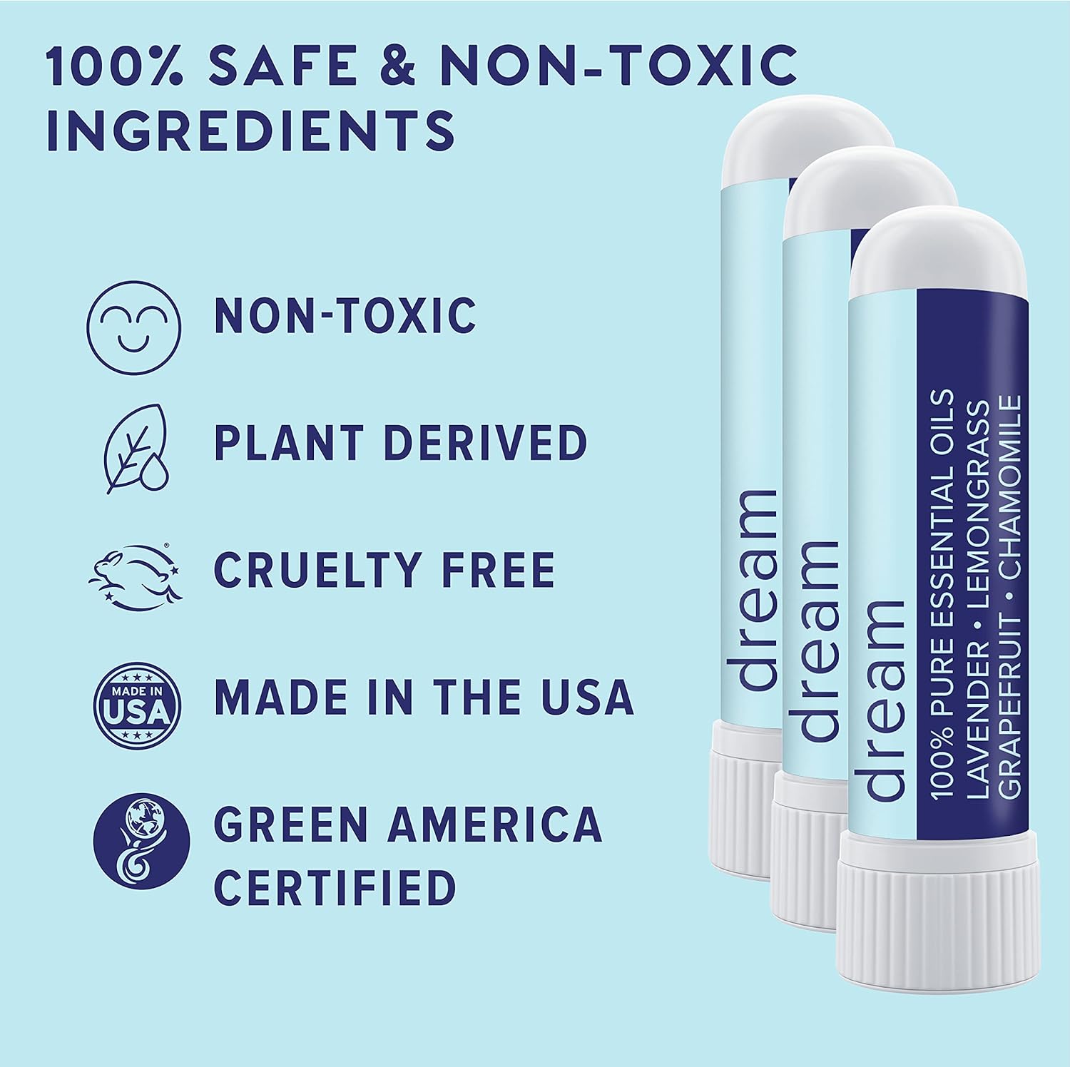 MOX Dream – Inhalador nasal con mezcla de aceites esenciales, relajante, relajante, fragancia calmante, lavanda, manzanilla, citronela, pomelo,