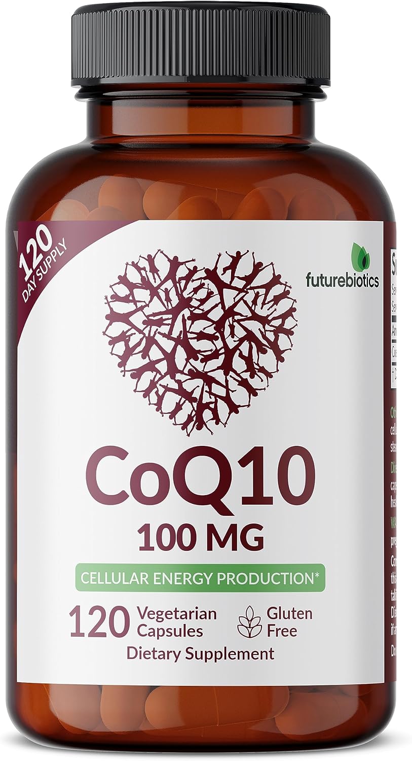 Futurebiotics CoQ10 Producción de Energía Celular de 100 MG, 120 Cápsulas Vegetarianas