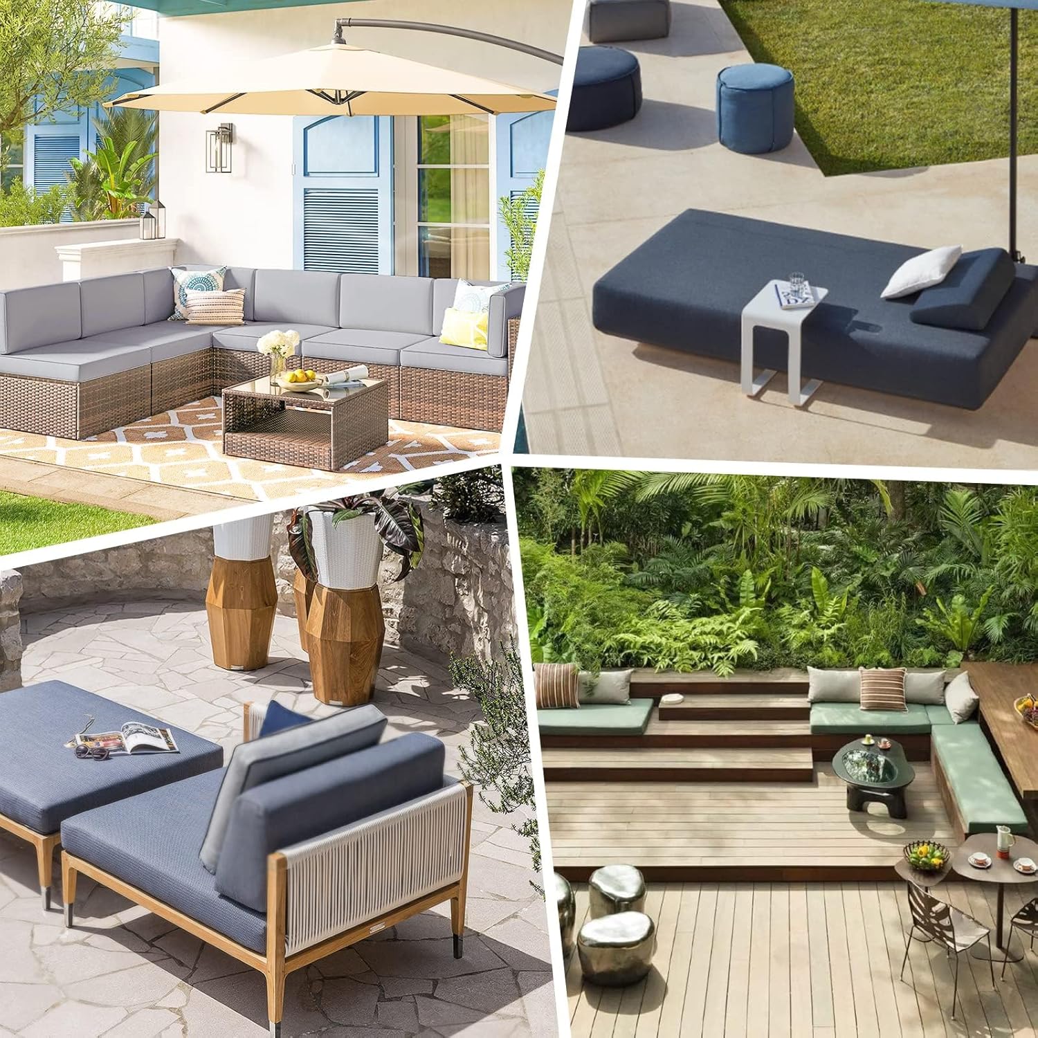 Cojines de banco de tamaño personalizado para interiores y exteriores, cojines de asiento impermeables para muebles de patio, cojín de banco para