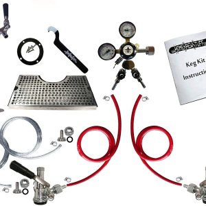 HomeBrewStuff – Kit de conversión de barril Kegerator de torre de cerveza de doble barril con regulador y bandeja de goteo recortada HomeBrewStuff – Kit de conversión de barril Kegerator de torre de cerveza de doble barril con regulador y bandeja de goteo recortada