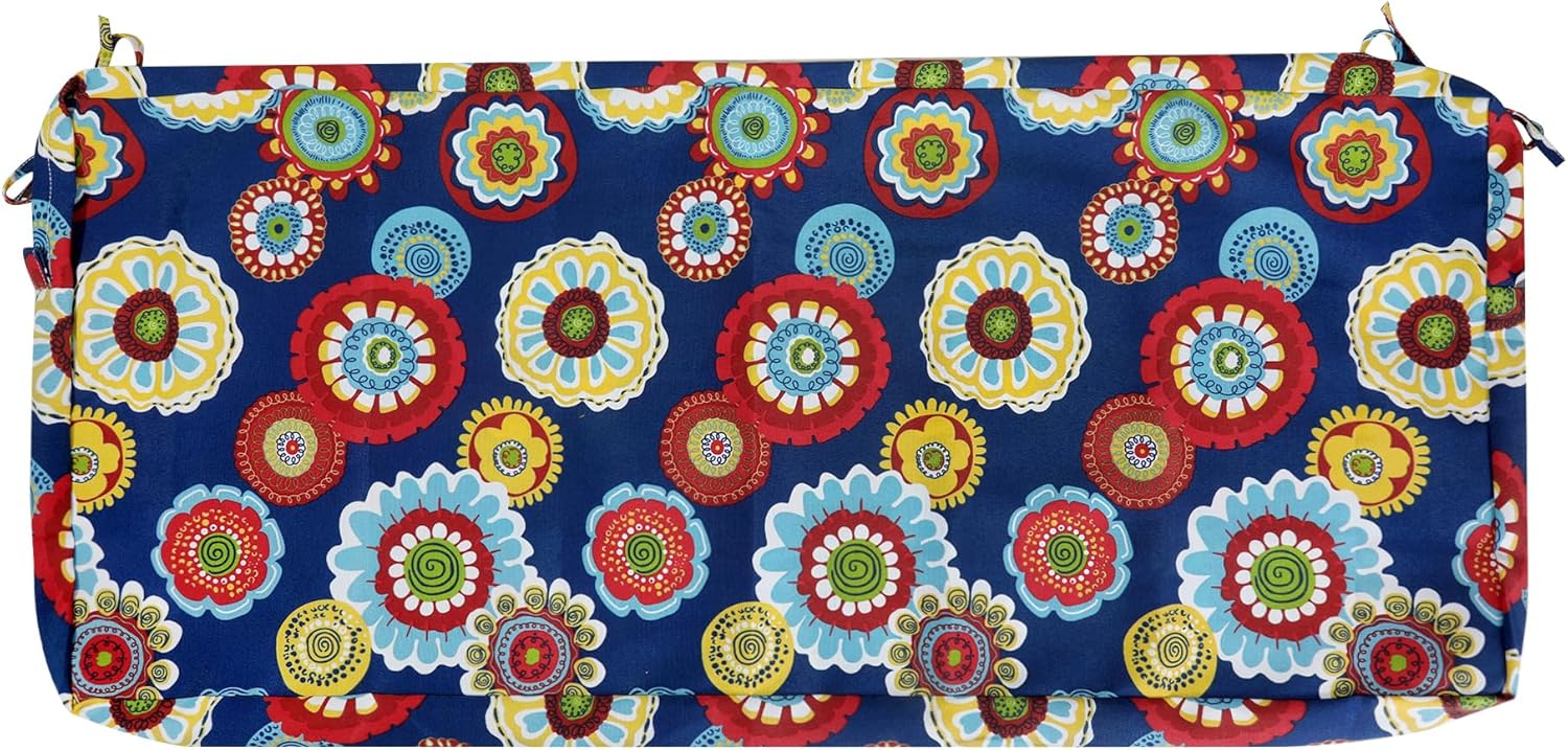 Funda de cojín para banco de patio, 45 x 18 x 3 pulgadas, resistente al agua, protección UV, muebles de exterior, funda de cojín de repuesto con