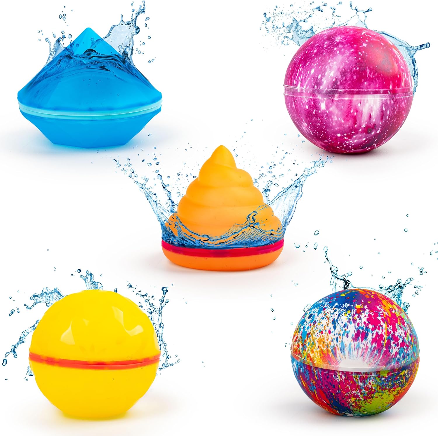 XPLORE WNDR Globos de agua reutilizables magnéticos para niños, globos de agua de silicona sin látex, bombas de agua sin ensuciar, globos de agua