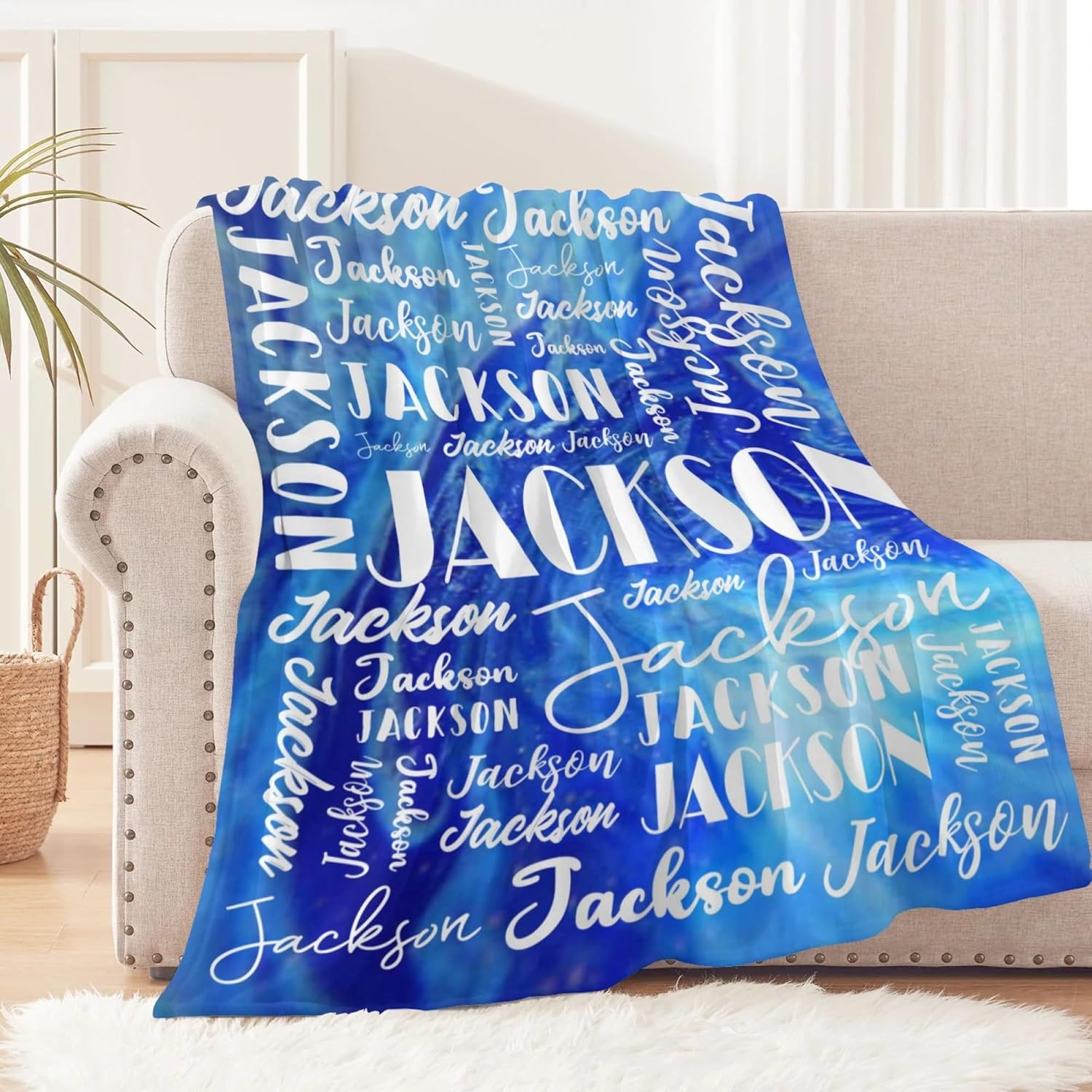 Manta y manta personalizada con nombre para niños y adultos, manta de franela personalizada (color 11, 40 x 50 pulgadas)