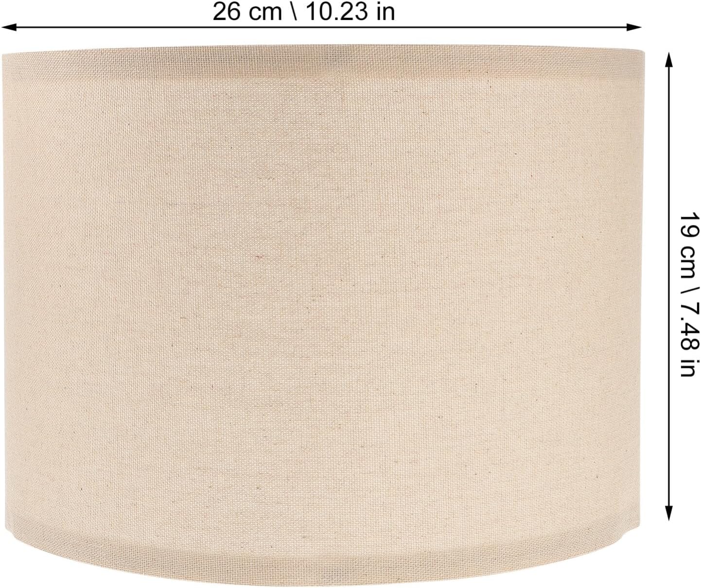 Beaupretty Lámparas Sombras 2 unids Lámpara de Mesa Pantalla de Tela de Lino Cubierta de Luz de Reemplazo de Tambor Pantalla para Lámpara de Pie