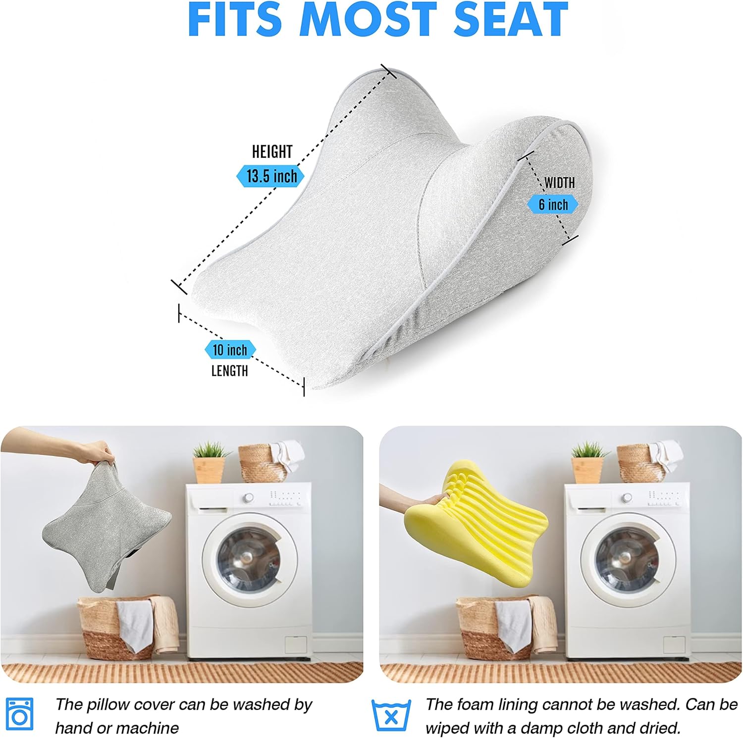 Almohada para el cuello del auto para asiento de conducción, almohada para reposacabezas de automóvil con correa ajustable, almohada de apoyo de