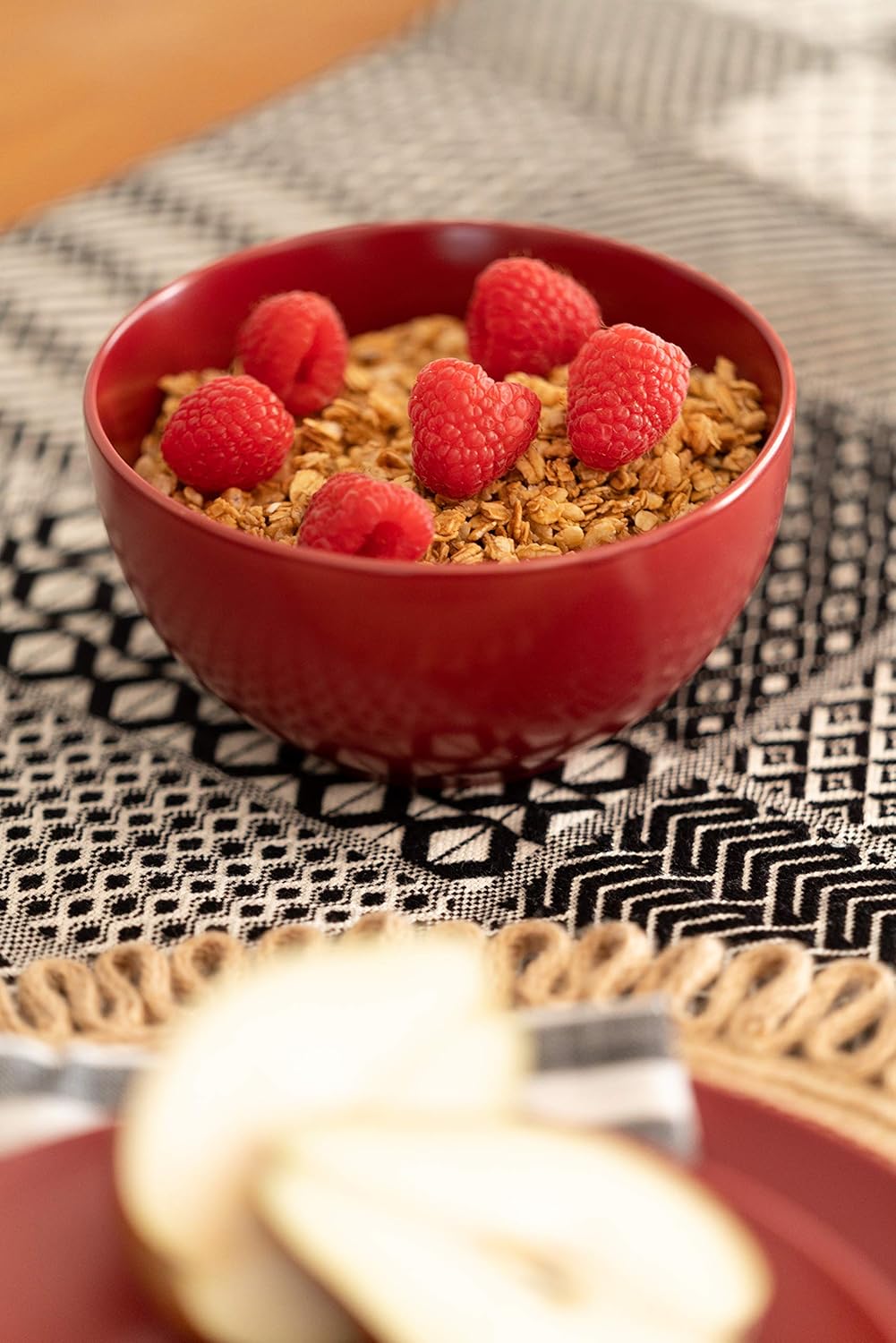 10 Strawberry Street Wazee – Tazón para cereales mate de 5.5 pulgadas16 onzas, juego de 6, rojo