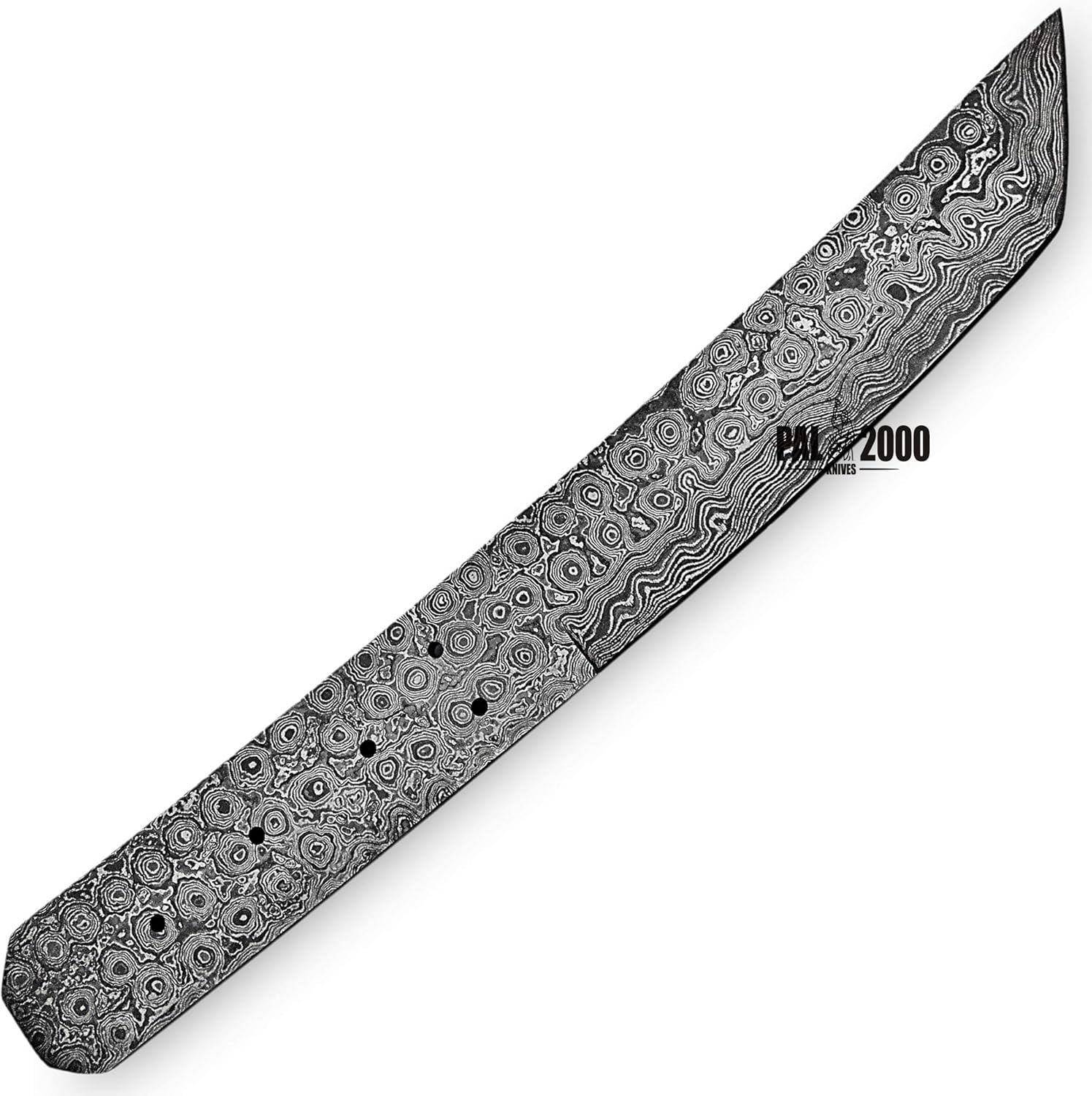 PAL 2000 HUNTING KNIVES Smmp 9886 Cuchillo de hoja en blanco de acero de Damasco Hoja en blanco para la fabricación de cuchillos