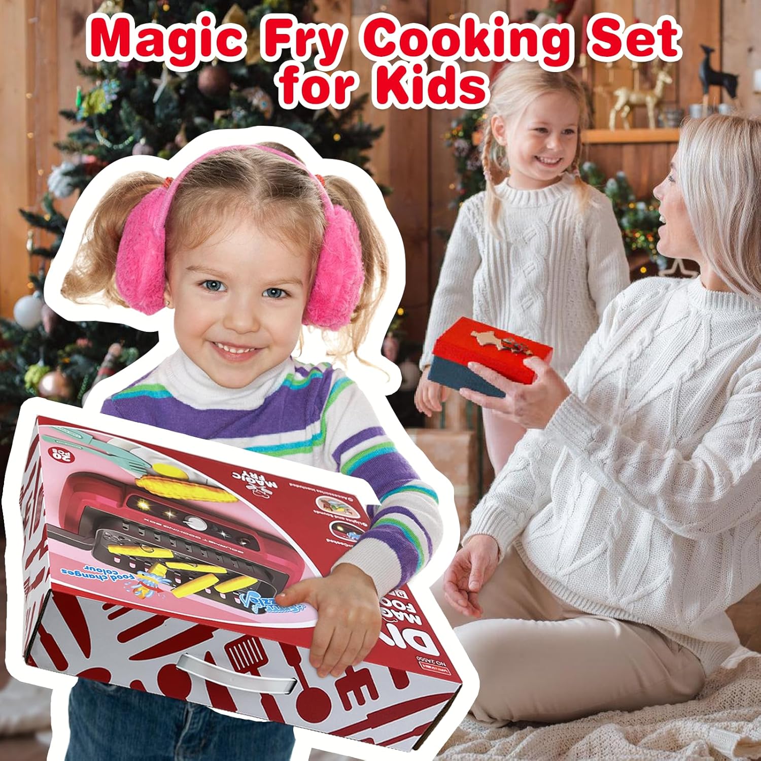 TALGIC Kit de freír mágico y divertido, caja de cocina gourmet, simulador de cocina, juego de cocina para niños, juego de simulación de 20 piezas,