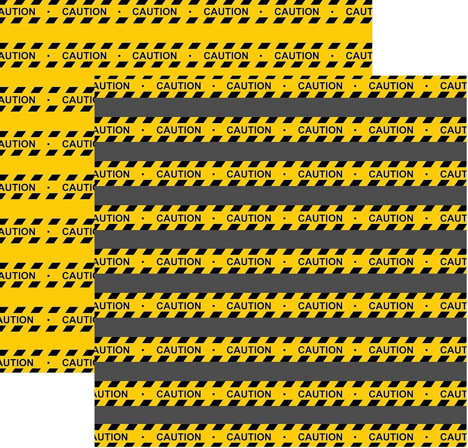 Precaution – Construction – Papel de álbum de recortes de 12 x 12 pulgadas, 5 hojas