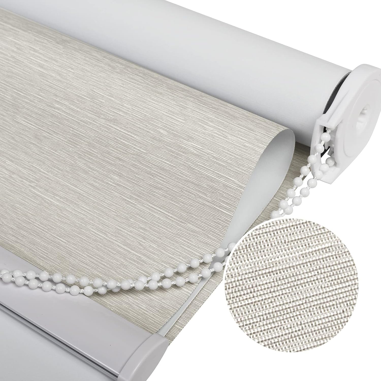 Joydeco Persiana enrollable 100 % opaca con aislamiento térmico, tela de protección UV, persiana enrollable total opaca para oficina y hogar, fácil