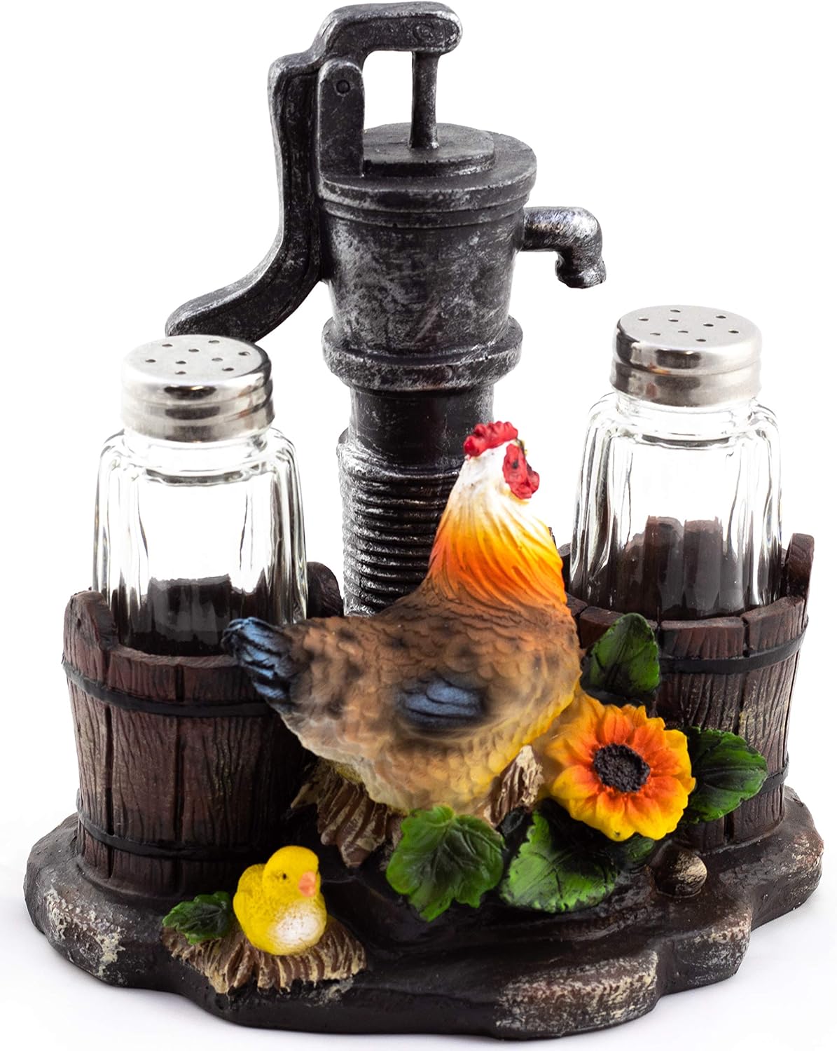 Pump Up The Spice Rooster – Juego de salero y pimentero