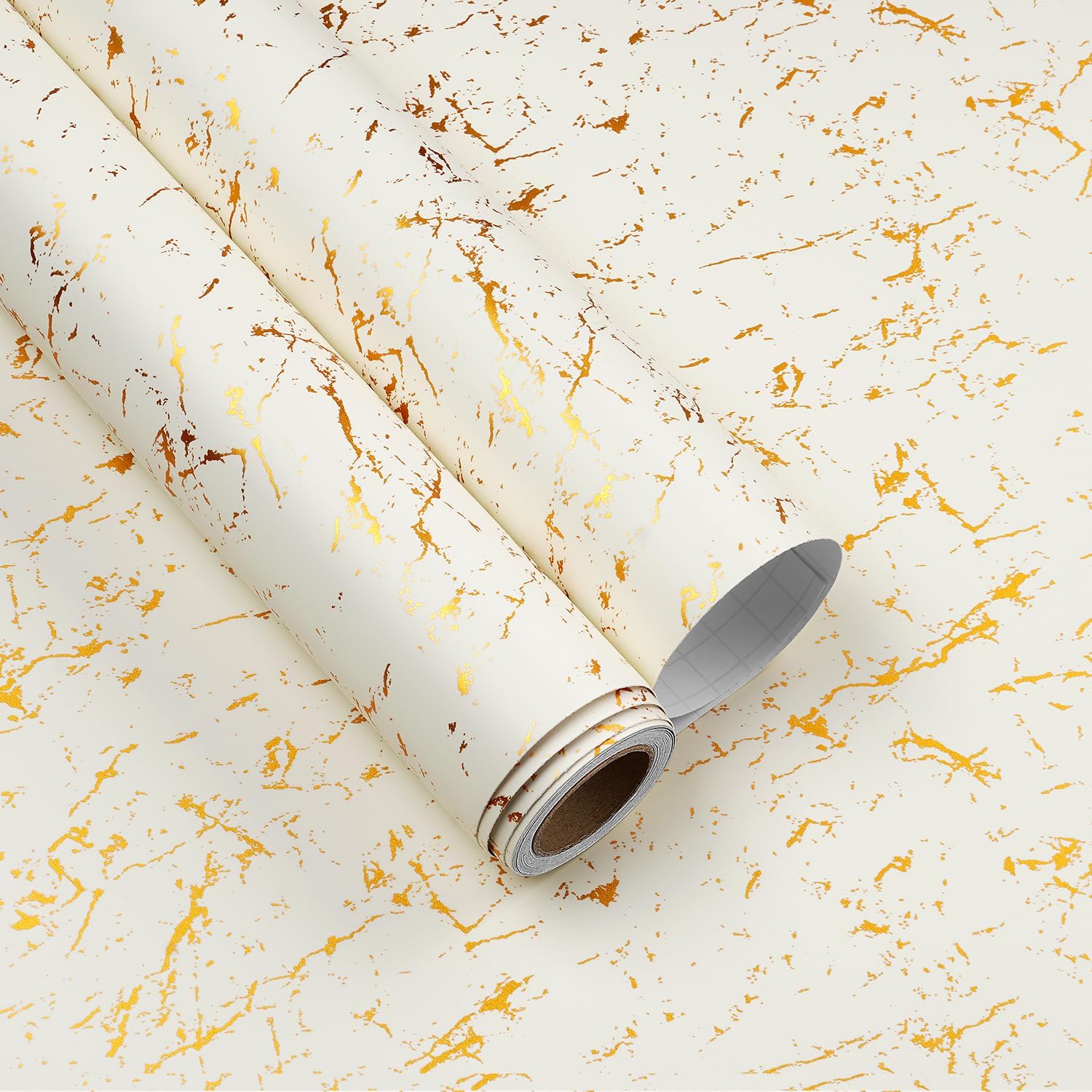 YENHOME Papel de contacto de mármol de lujo de 30 x 118 pulgadas para encimeras, papel de contacto decorativo autoadhesivo para paredes de escritorio