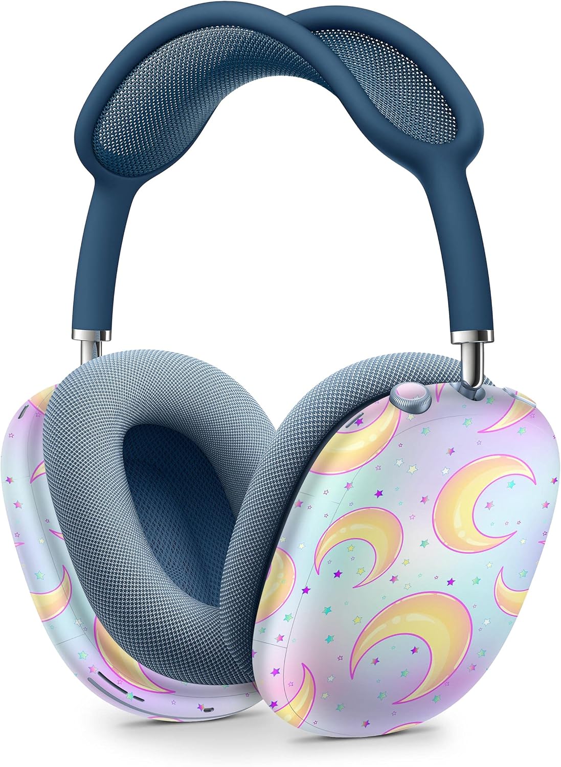 Mystical Crescent Moons Skin Decal Kit de envoltura de cuerpo completo compatible con auriculares inalámbricos Bluetooth Apple AirPods Pro Max