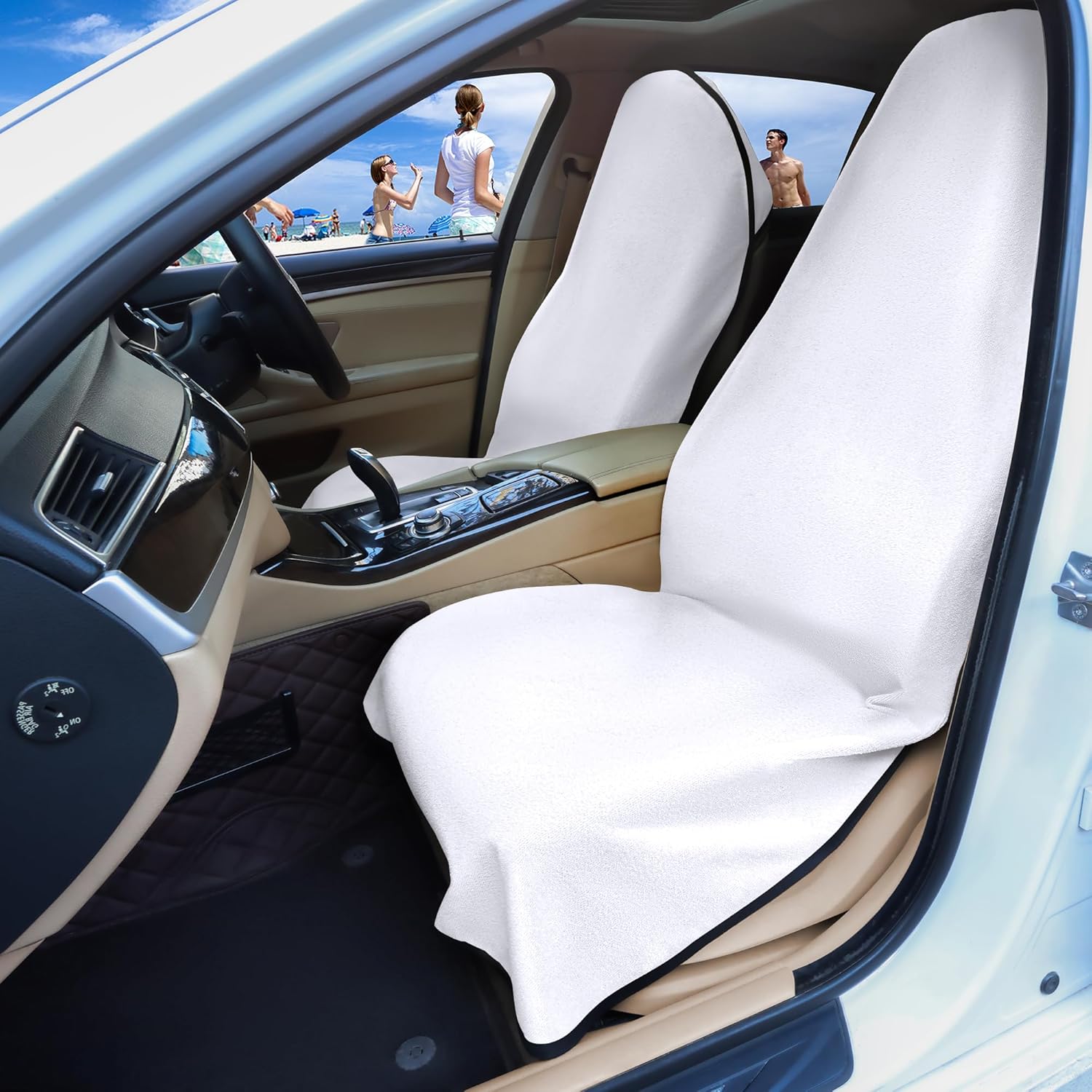 AOTOTON – Juego de 1 funda impermeable para asiento de automóvil, ajuste universal para la mayoría de camiones, SUV, fitness, atletas, mascotas,